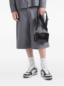 Prada Downtown Low Top Sneakers Leather White Black