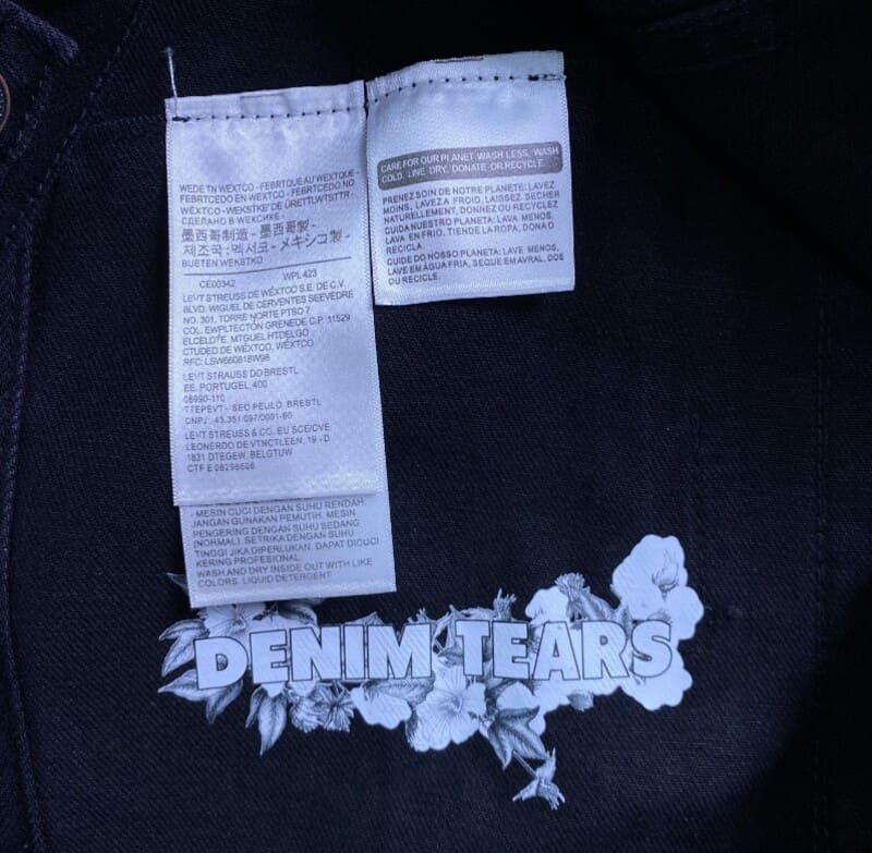 Jaqueta Jeans Denim Tears x Levi's Black