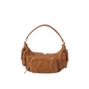 Bolsa Pocket Miu Miu em couro caramel