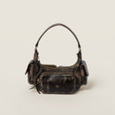 Bolsa Pocket Miu Miu em couro coffe