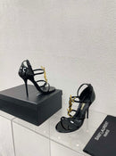 SAINT LAURENT SANDÁLIA CASSANDRA GOLD