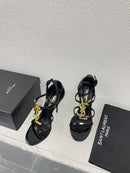 SAINT LAURENT SANDÁLIA CASSANDRA GOLD