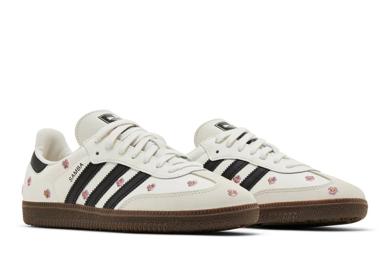 Adidas Samba White Floral Embroidery Branco