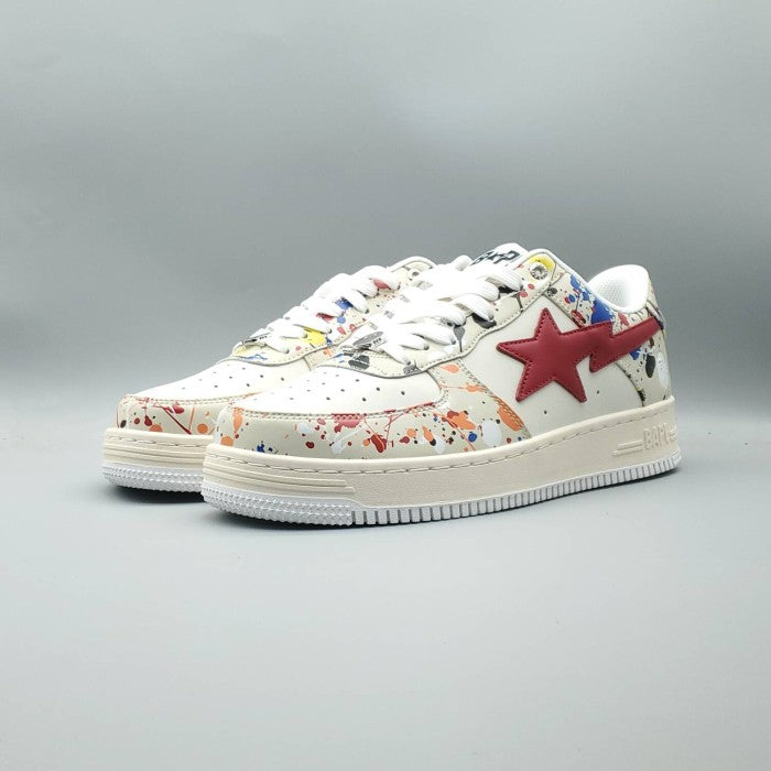 Bapesta Low 'Paint Splatter - Ivory'