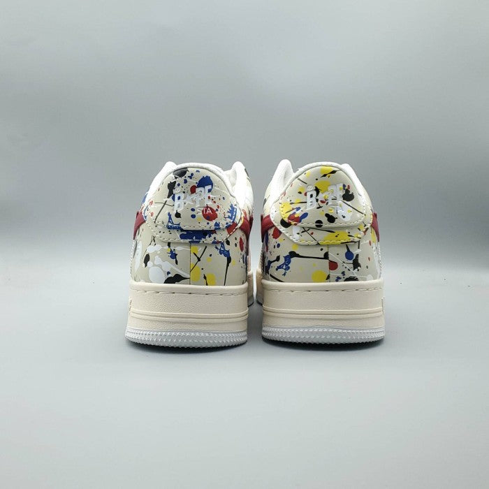 Bapesta Low 'Paint Splatter - Ivory'