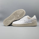 Bapesta Low 'Suede Heel - White'