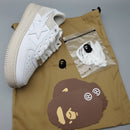 Bapesta Low 'Suede Heel - White'