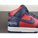 Supreme x Dunk High SB 'By Any Means - Red Navy'