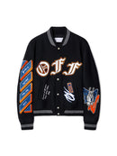 Off-White™ Varsity Bomber Black Gang Wool