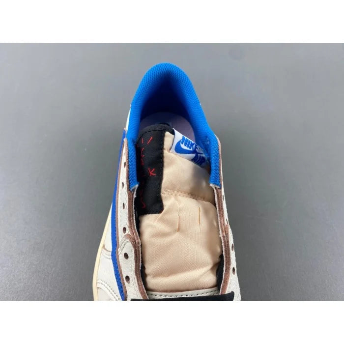 Fragment Design x Travis Scott x Air Jordan 1 Retro Low OG SP 'Sail Military Blue'