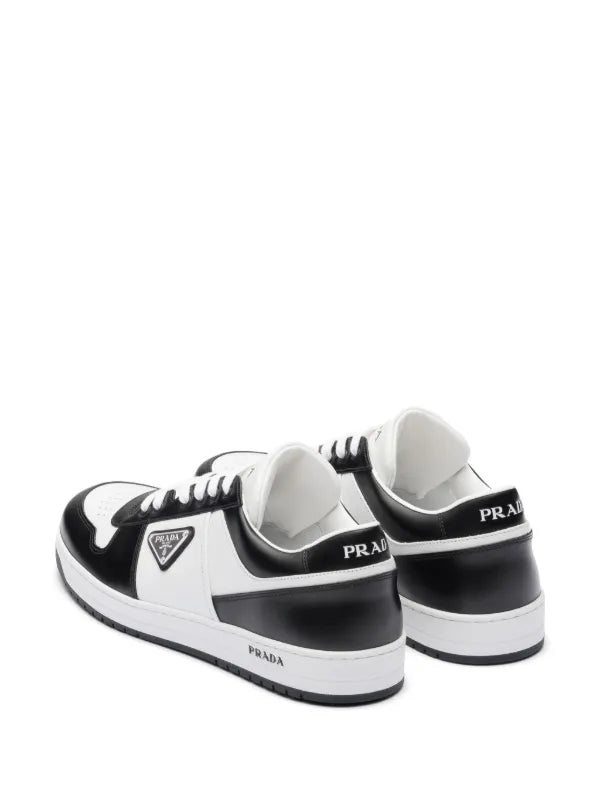 Prada Downtown Low Top Sneakers Leather White Black